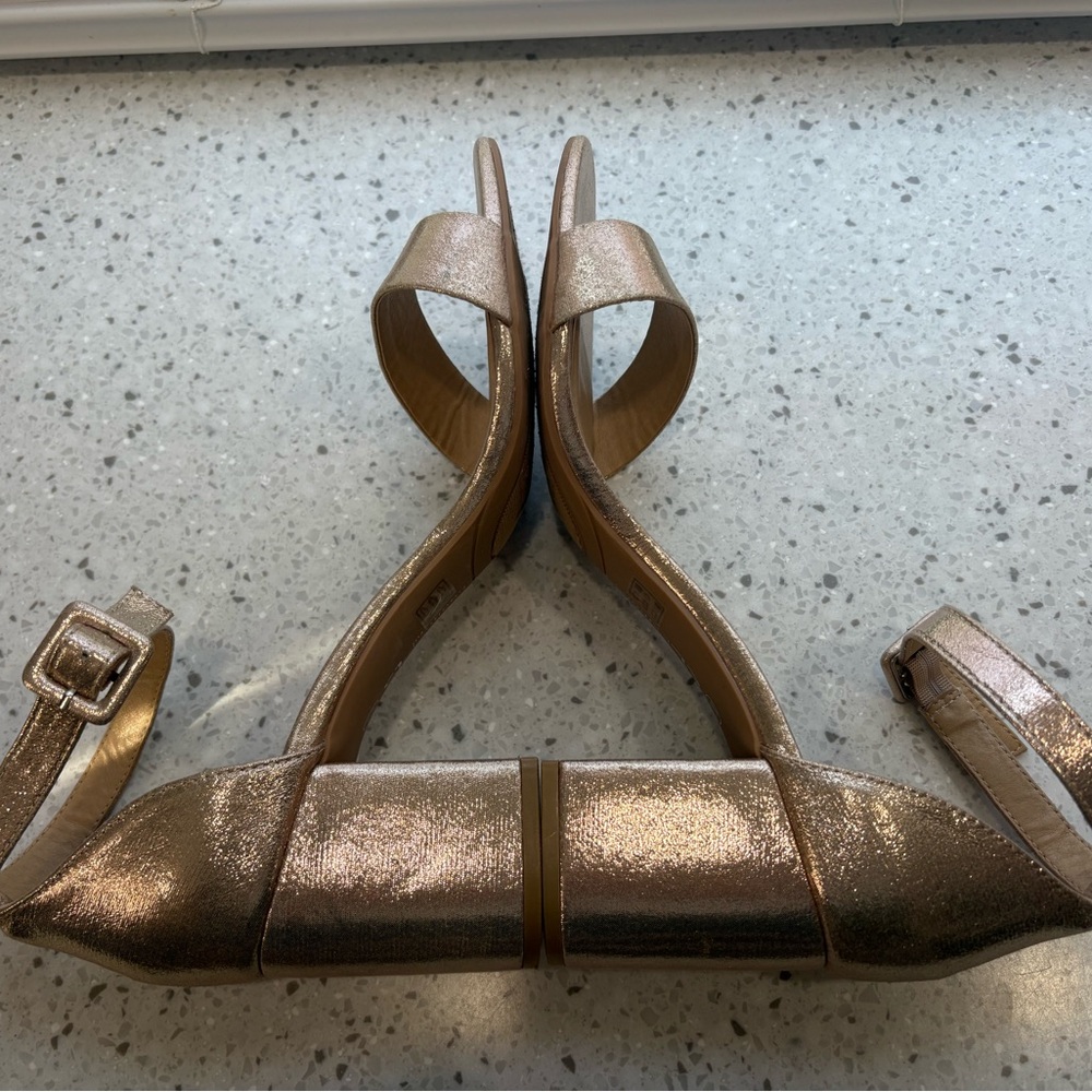 EUC CL by Chinese Laundry Women's Jody Heeled Sandal Glitter Gold- size 10 - Picture 8 of 10